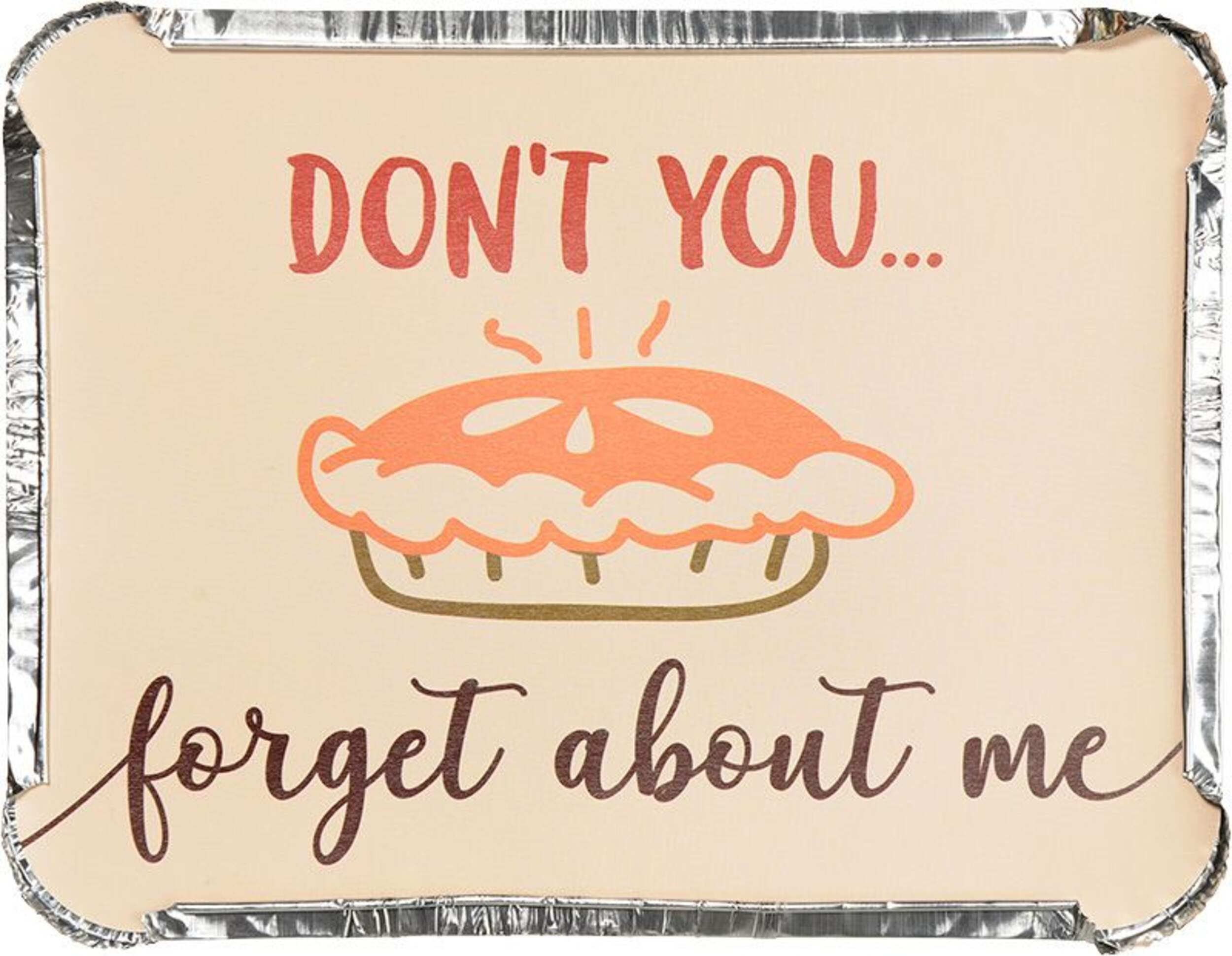 Plateaux de à la citrouille en aluminium avec couvercles Don't You Forget About Me, argenté, 9 po, paq. 4, décoration de table pour l'Action de grâce Front_Elevated