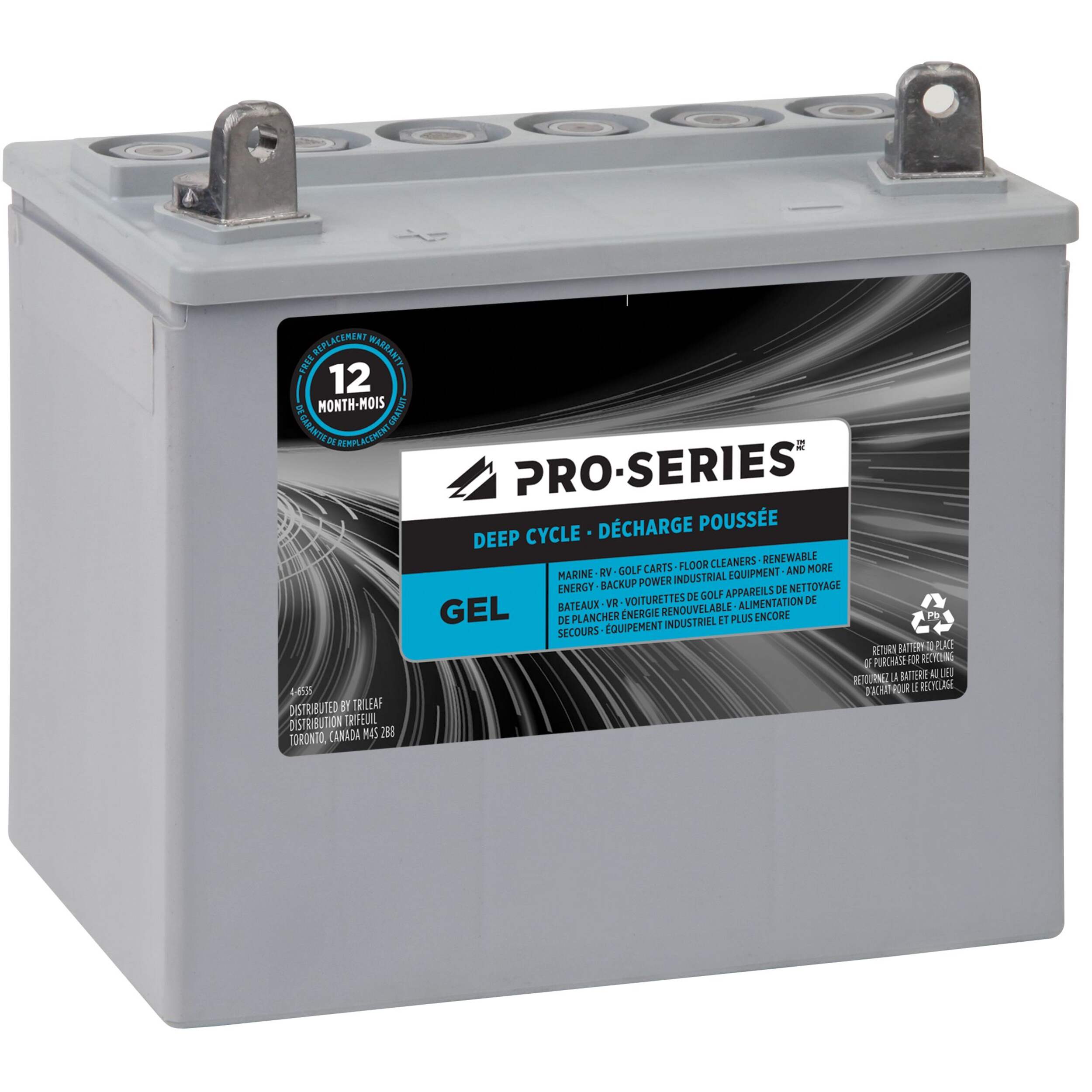 PRO-SERIES Gel Group Size U1 Battery Front_Three_Fourths_Angled_Right