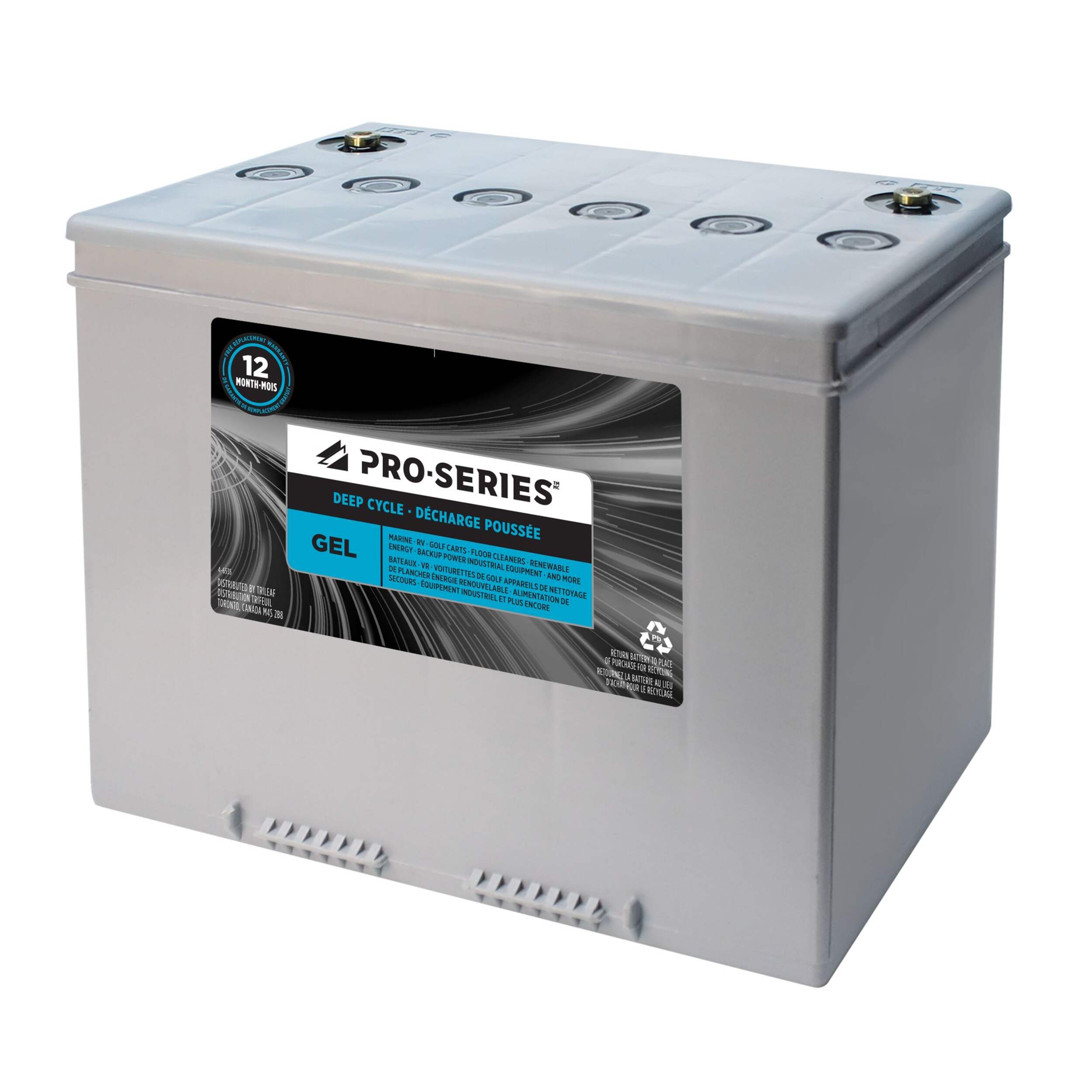 PRO-SERIES Gel Group Size 24 Battery, Insert Post Front_Three_Fourths_Angled_Left