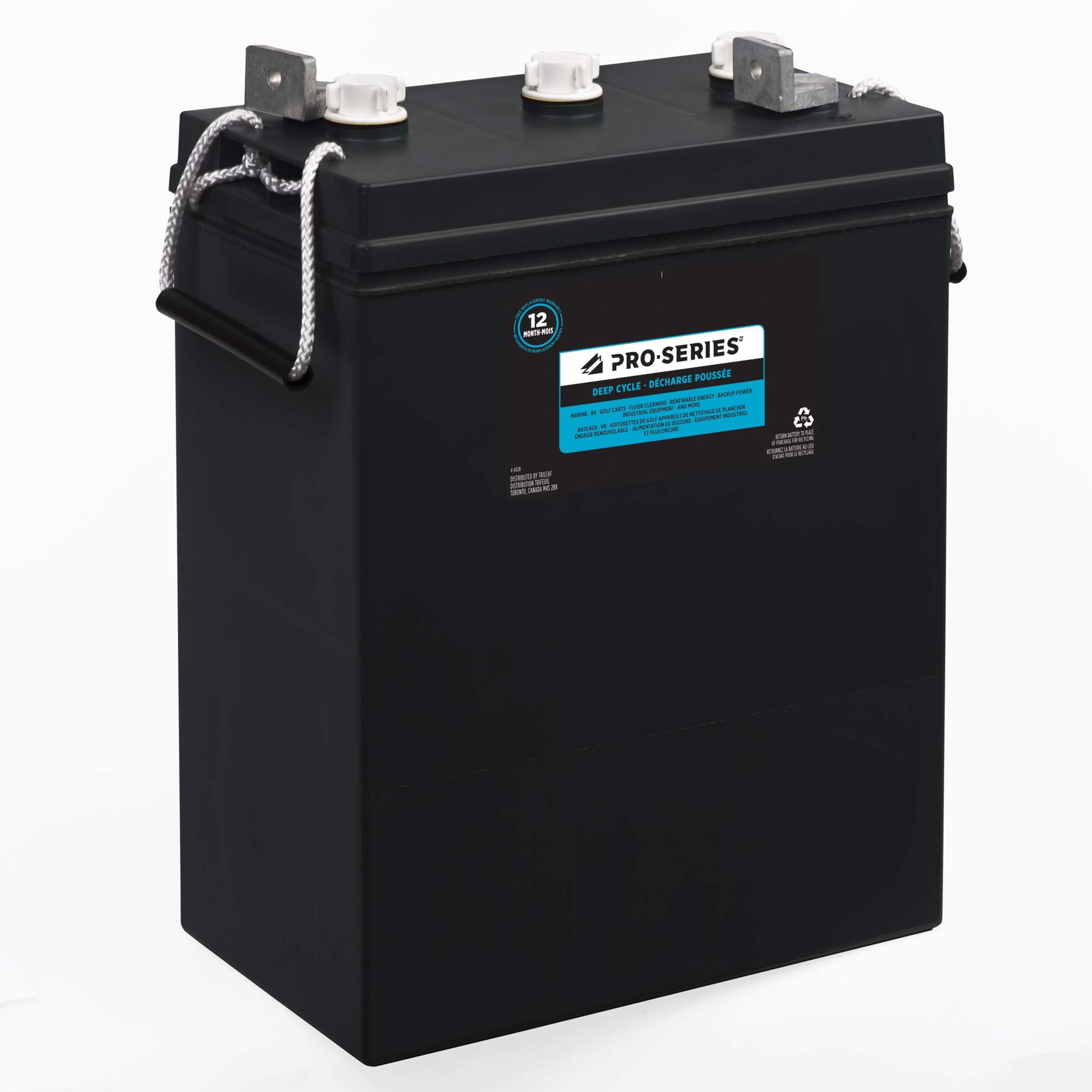 Pro-Series Commercial Group Size 903 6-Volt Deep Cycle Battery Front_Three_Fourths_Angled_Right