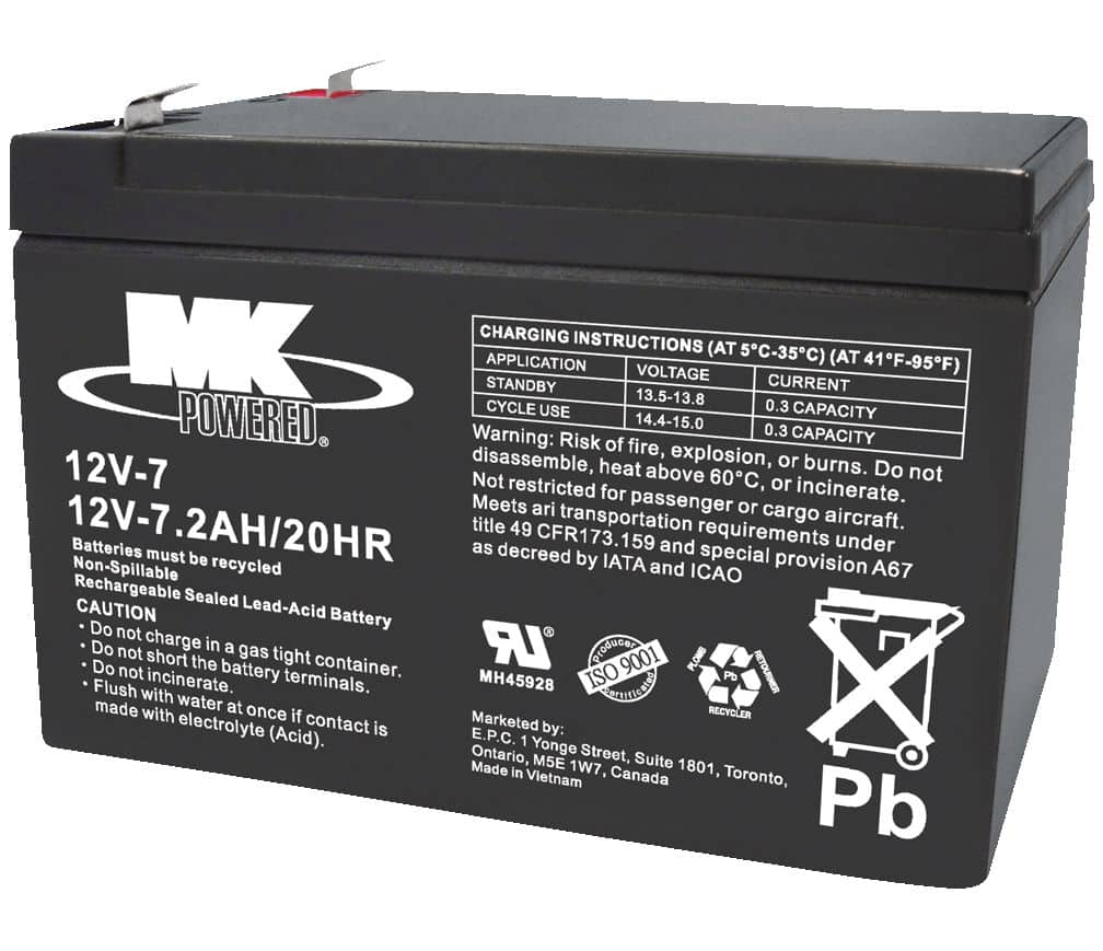 12V 7AH Sealed Lead Acid Alarm Battery SLA