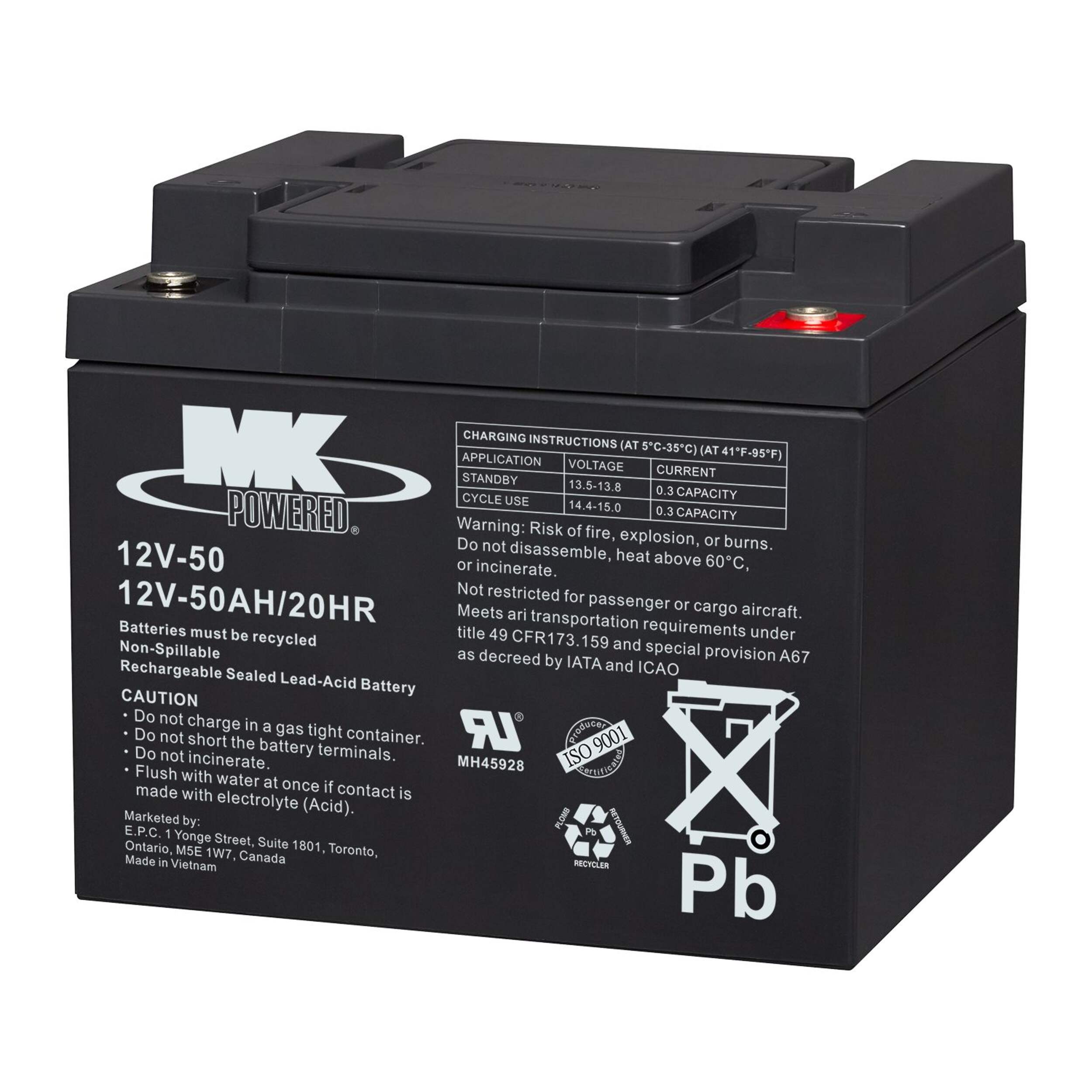 MK Battery 12-Volt 50 Ah SLA Battery Back_Angled_Right