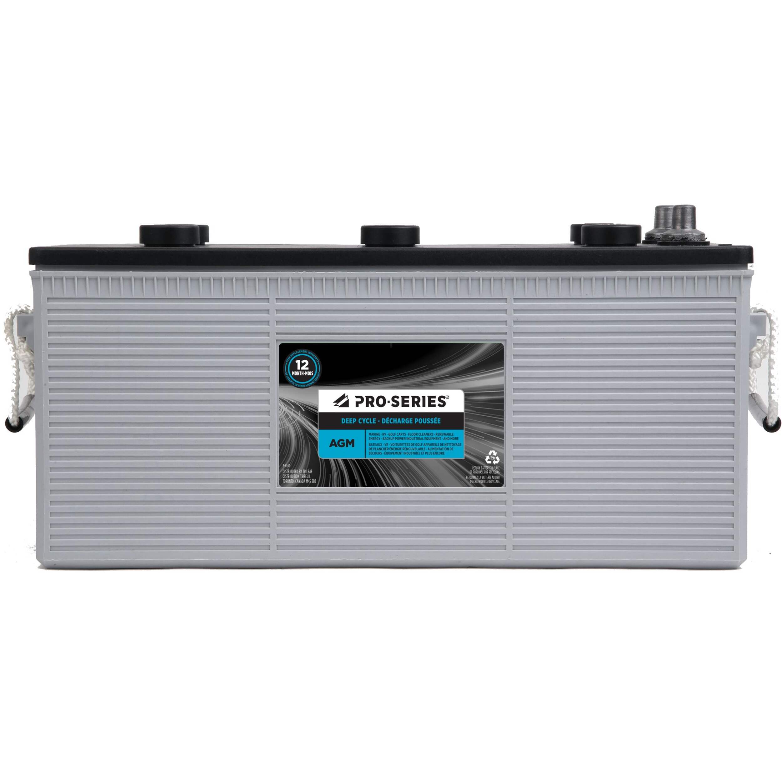 PRO-SERIES AGM Group Size 4D Battery Front_Elevated