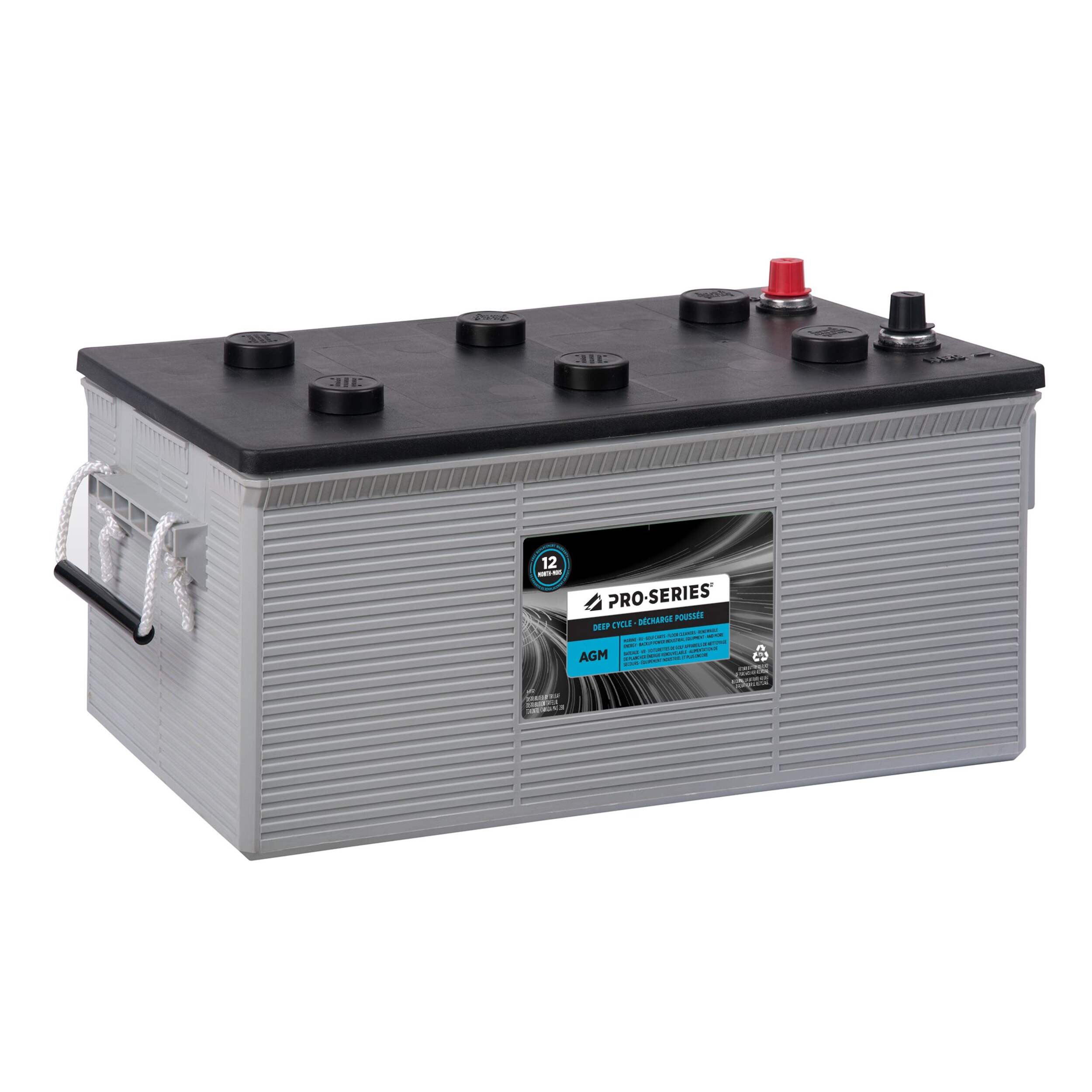 PRO-SERIES AGM Group Size 8D Battery Front_Three_Fourths_Angled_Right