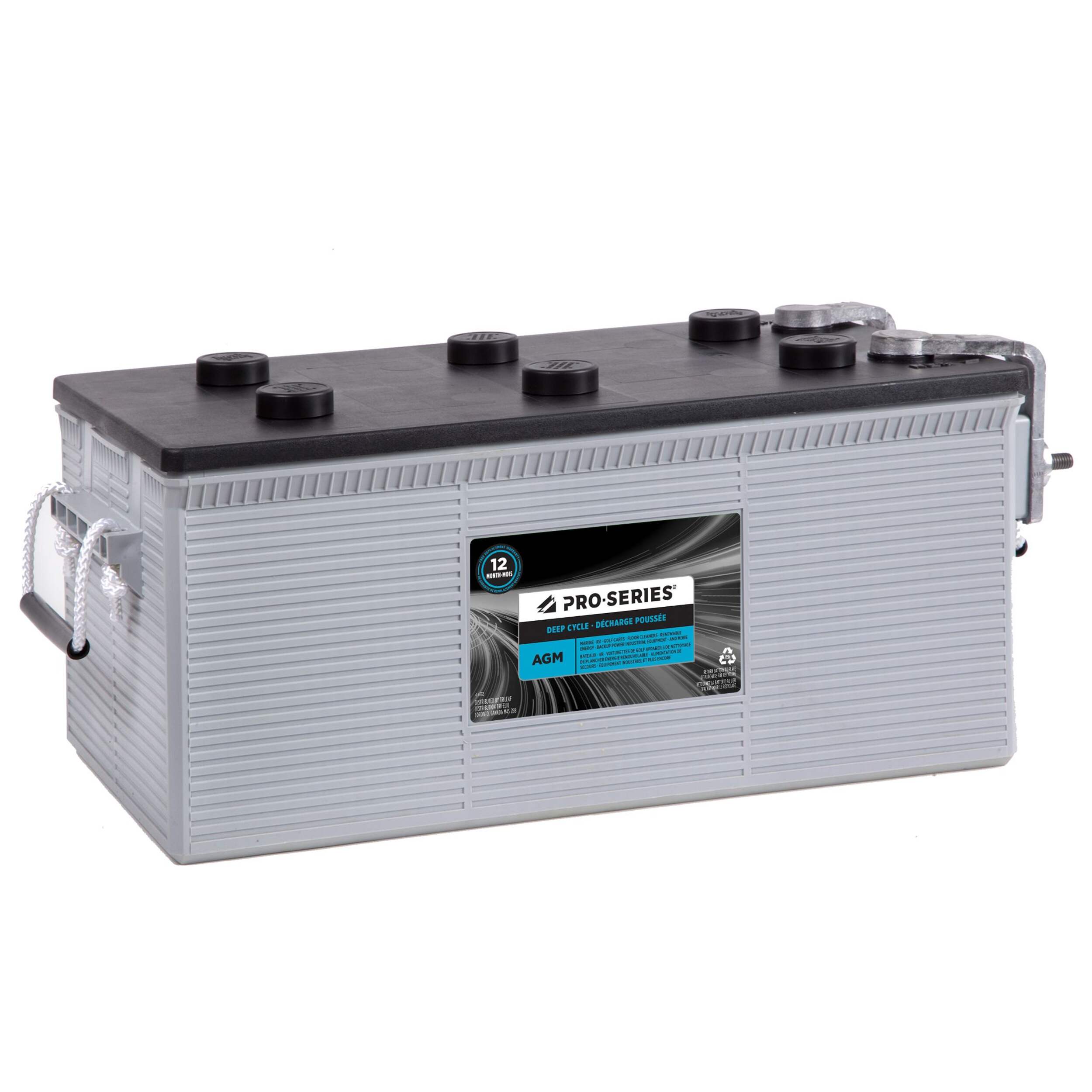 Pro-Series AGM  Group Size 8D Battery, Bus Terminal Front_Three_Fourths_Angled_Right