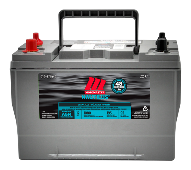 MOTOMASTER NAUTILUS EXTREME AGM Group Size 27 Battery Canadian Tire