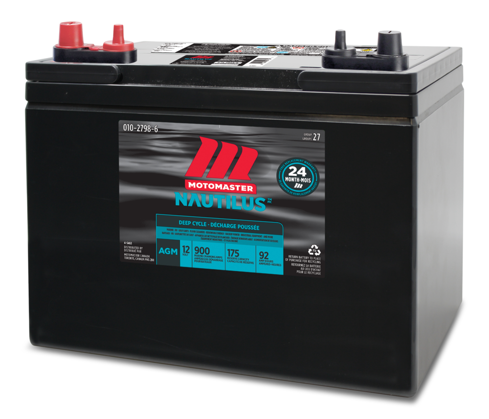 Batterie MOTOMASTER NAUTILUS AGM de groupe 27 Canadian Tire