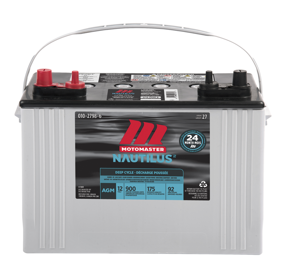Batterie MOTOMASTER NAUTILUS AGM de groupe 27 Canadian Tire
