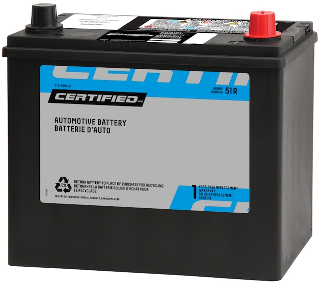 Certified Group Size 51R Battery, 410 CCA Canadian Tire