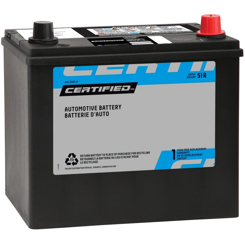 Certified Group Size 51r Battery 410 Cca Canadian Tire 0987