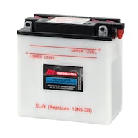 MOTOMASTER Powersports Battery, 5L-B Front_Angled_Left
