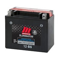Batterie MOTOMASTER ELIMINATOR AGM pour véhicules de sports motorisés, 12-BS Front_Angled_Left
