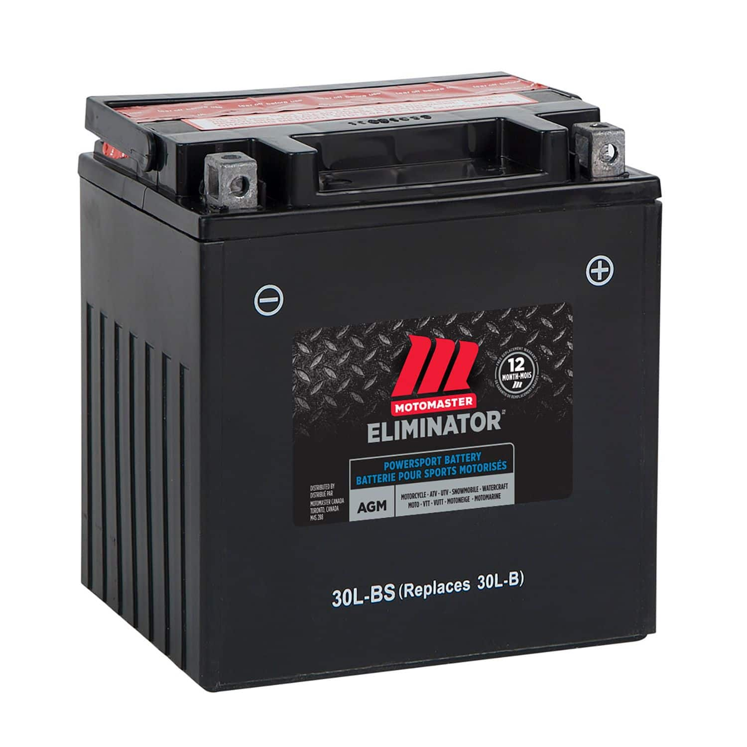 MOTOMASTER ELIMINATOR AGM Powersports Battery, 30L-BS | Canadian Tire