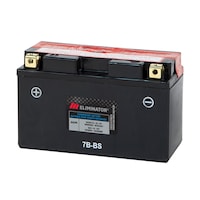MOTOMASTER ELIMINATOR AGM Powersports Battery, 7B-BS Front_Three_Fourths_Angled_Left