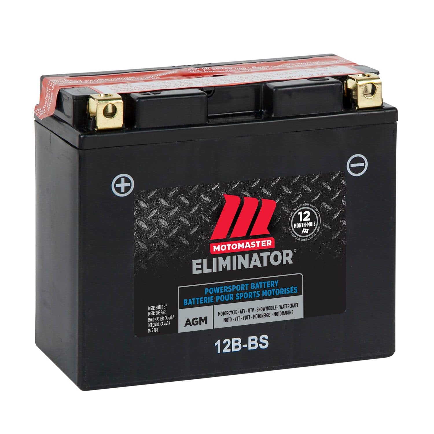 MOTOMASTER ELIMINATOR AGM Powersports Battery, 12B-BS | Canadian Tire