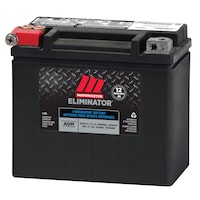 MOTOMASTER ELIMINATOR AGM Factory-Activated Powersports Battery, ETX12 Front_Angled_Left