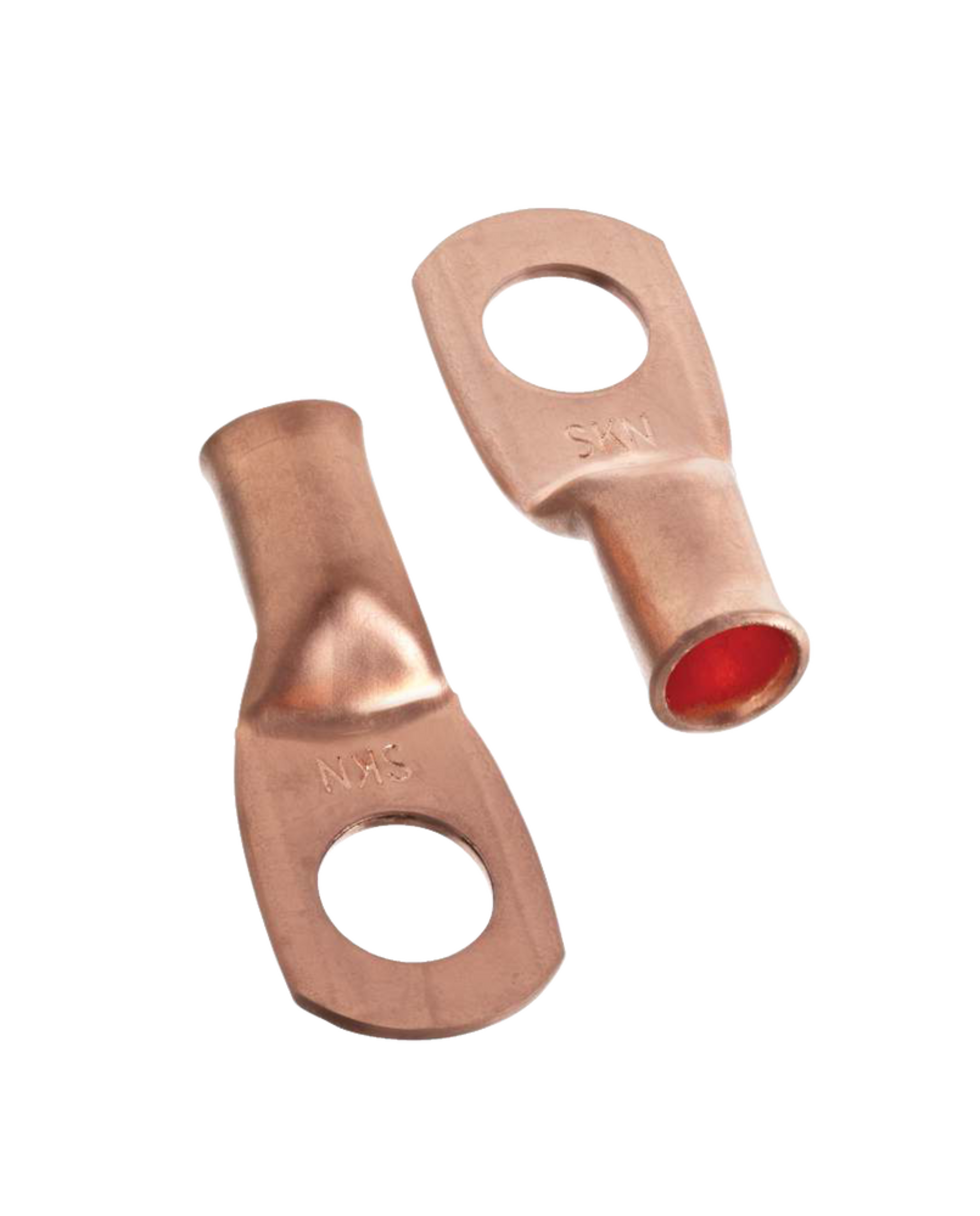 MotoMaster Copper Battery Cable Ends/Terminal Lugs/Ring Terminals, 4-Gauge, 3/8-in Stud Overhead_Plunge