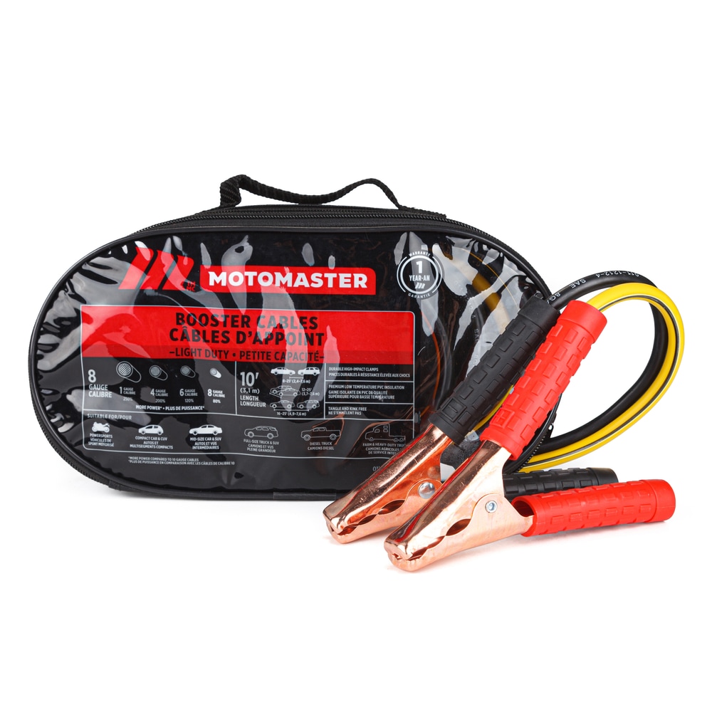 Câbles d’appoint/de démarrage MotoMaster de service léger, calibre 8