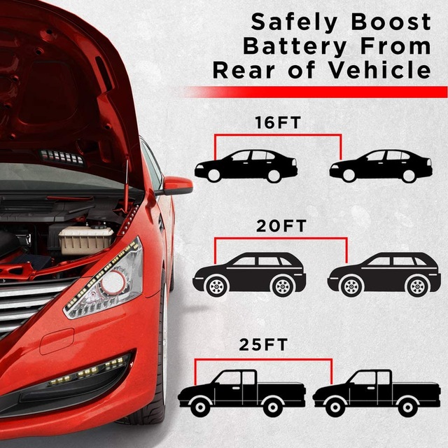 Energizer Booster/Jumper Cables with QuickConnect Plug, 1Gauge, 30ft