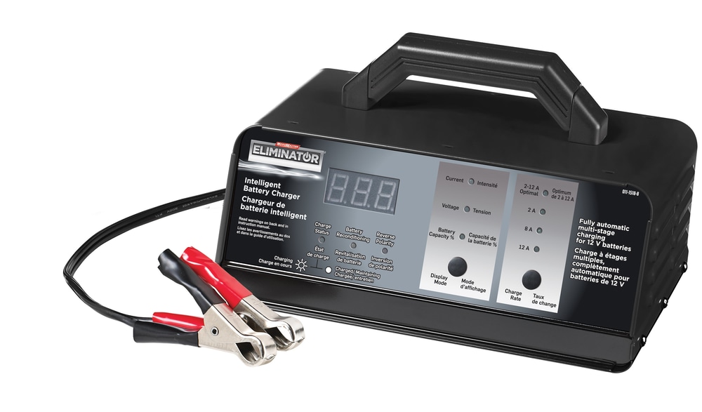 MotoMaster Eliminator Intelligent Battery Charger, 12/8/2A Canadian Tire