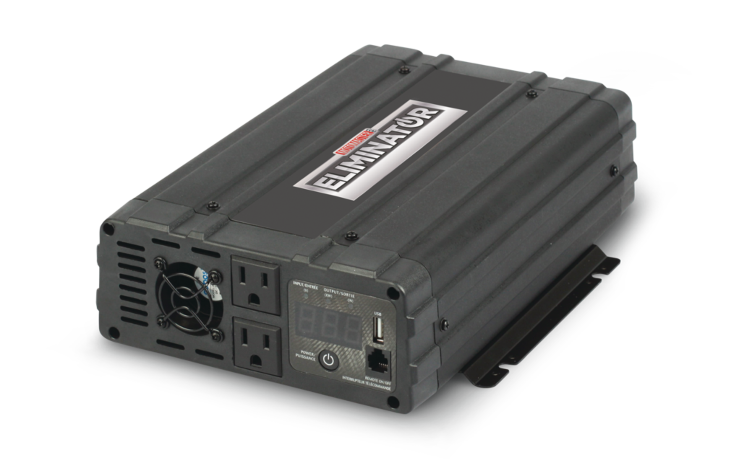 MotoMaster Eliminator Pure Sine Wave Power Inverter, 1000W, Includes Wired Remote Front_Three_Fourths_Angled_Left
