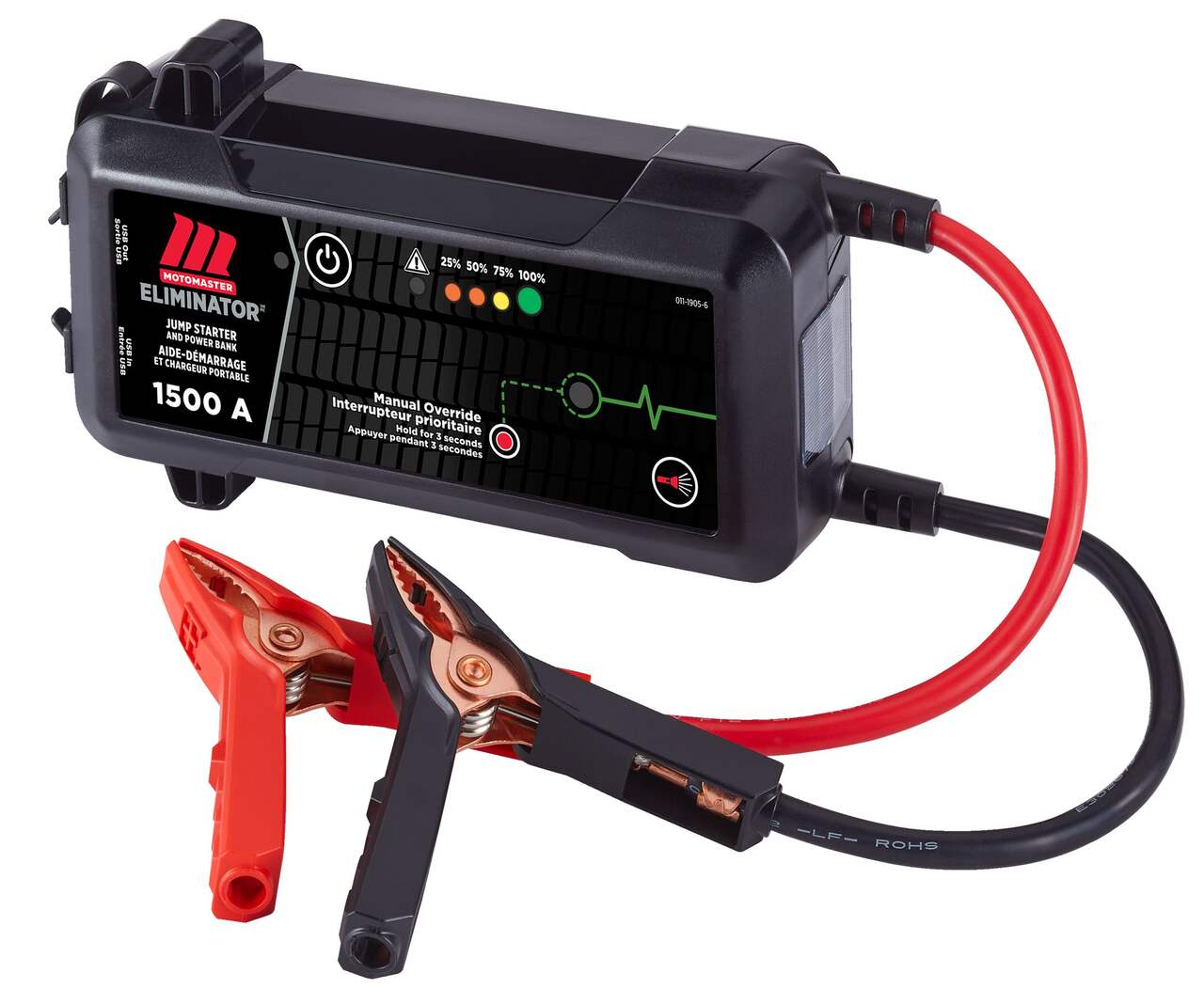 Bloc d'alimentation MotoMaster Eliminator, bloc d'alimentation USB, batterie  au lithium-ion, 1500 a, 12 V
