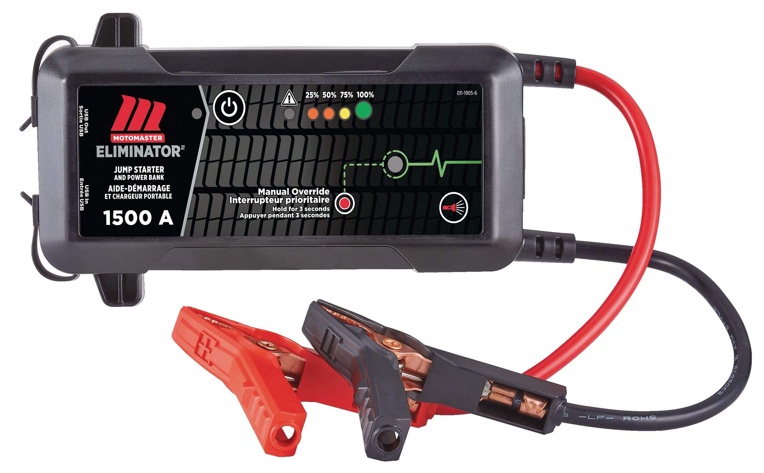 MotoMaster Eliminator Booster Pack/Jump Starter & USB Power Bank