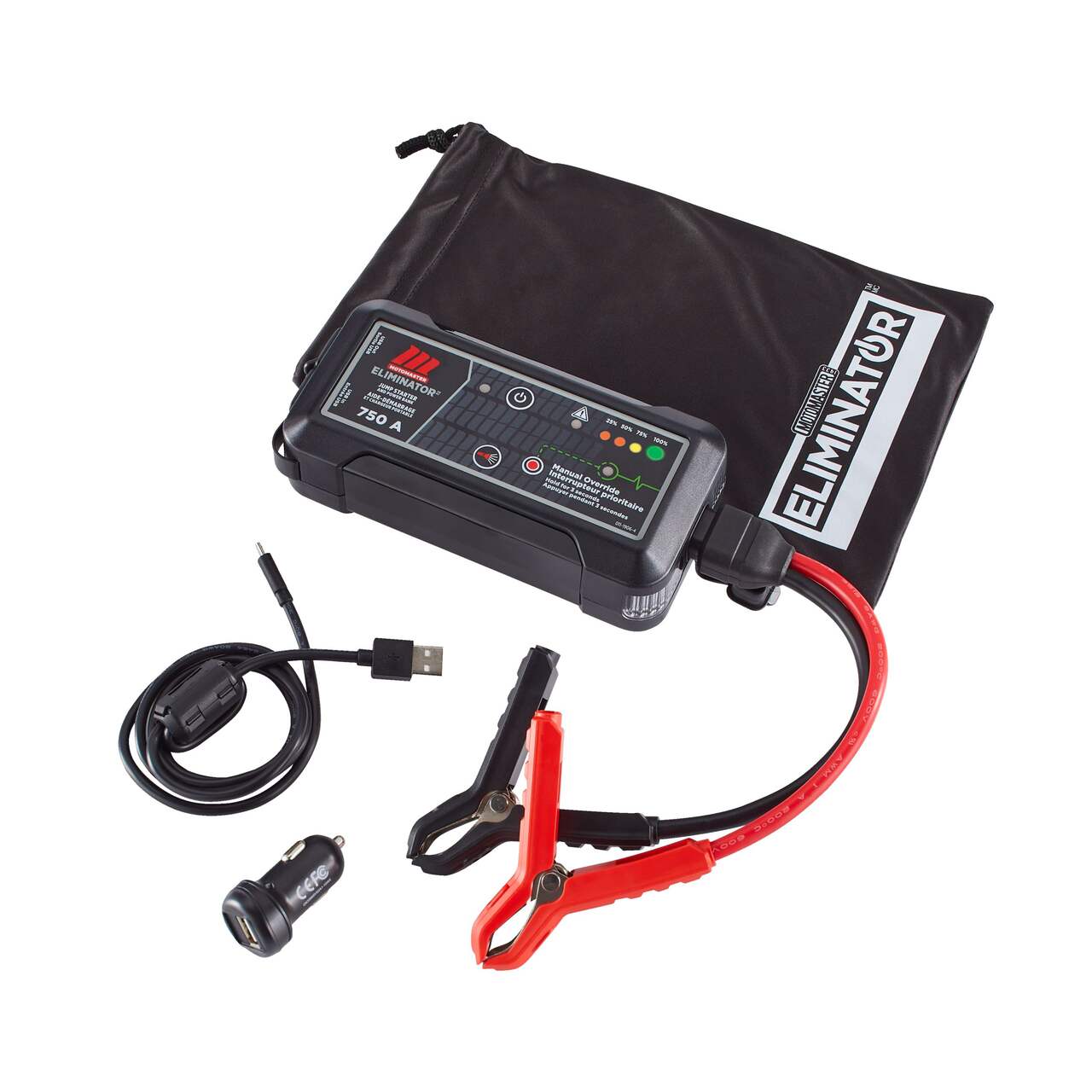 MotoMaster Eliminator Booster Pack/Jump Starter & USB Power Bank,  Lithium-ion, 750-Amp, 12V