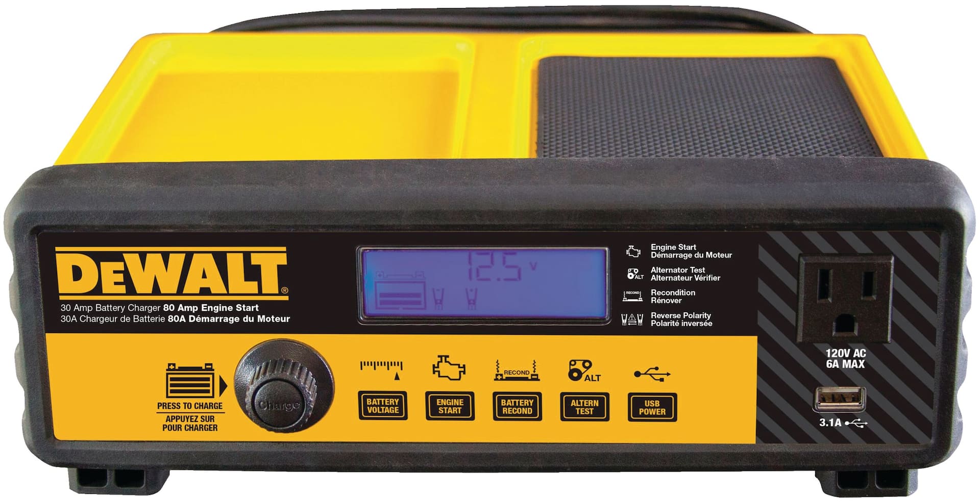 Car battery charger discount dewalt