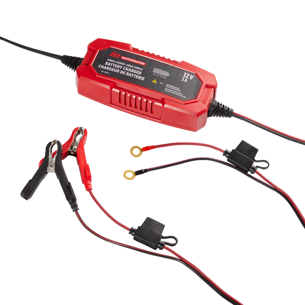 Baron Objector sharp MotoMaster Simple Series Smart Battery Charger/Maintainer, Fully Automatic,  3-Amp, 12V | Canadian Tire