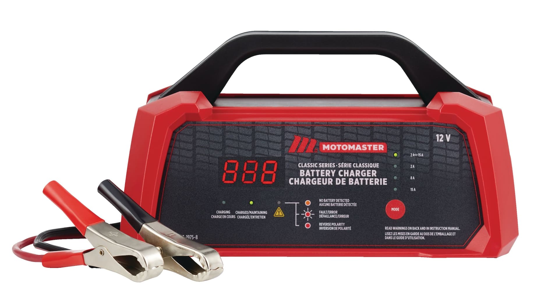 MotoMaster Classic Series Smart Battery Charger Maintainer Fully Automatic 15 8 2 Amp 12V Canadian Tire