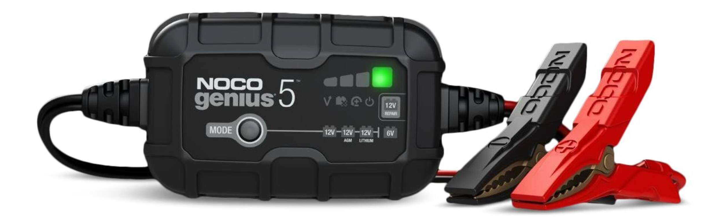 NOCO GENIUS5 Smart Battery Charger/Maintainer/Desulfator, 5-Amp, 6V/12V Composite_or_Mixed