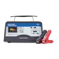 Certified Battery Charger, Fully Automatic, 10/2-Amp, 12V, with 50-Amp Engine Start Front_Flat