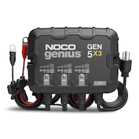 NOCO GEN5X3 Onboard Smart Battery Charger/Maintainer/Desulfator, 3-Bank, 15-Amp, 12V Front_Flat