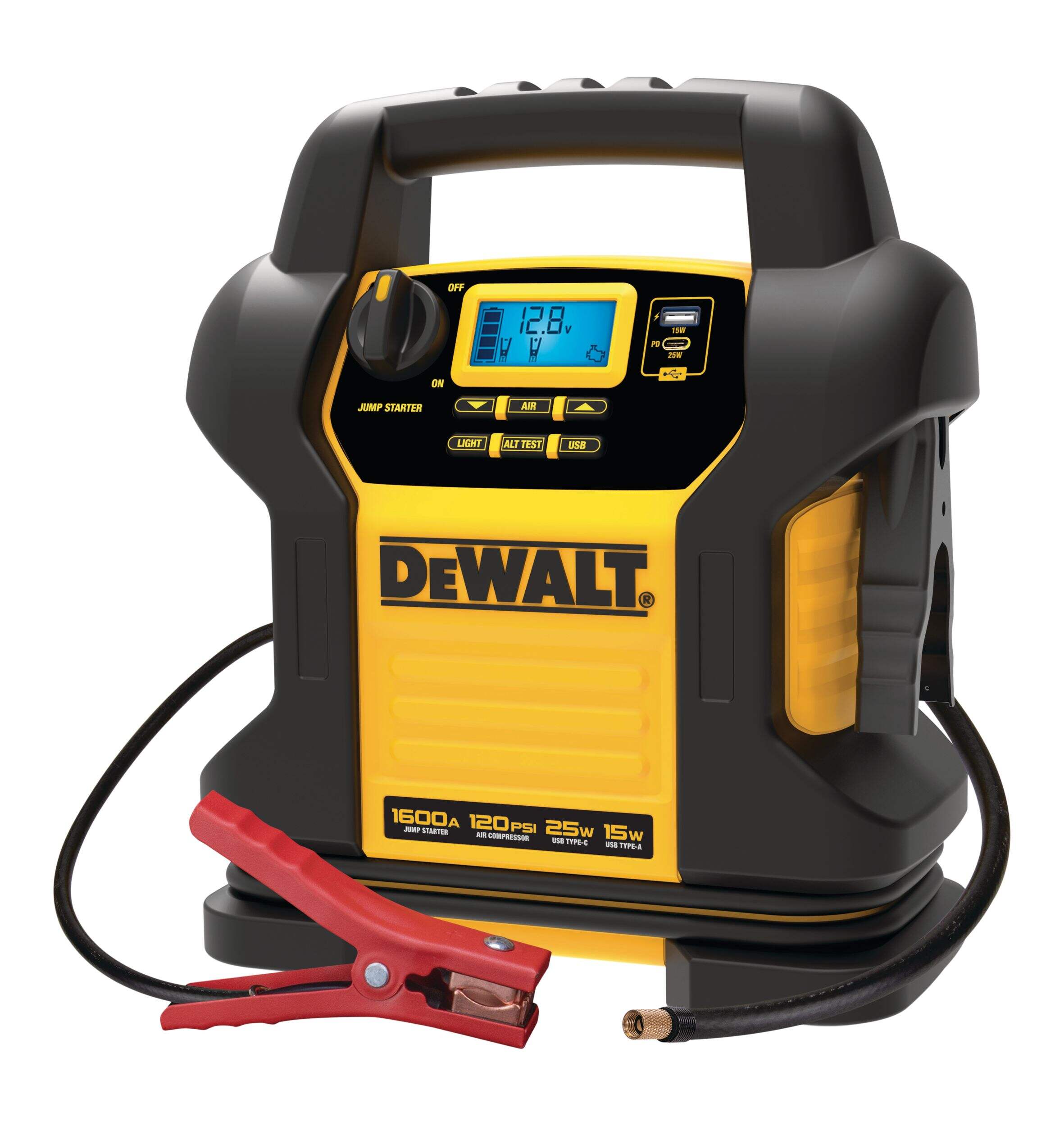 DEWALT DXAEJ14CA Booster Pack/Jump Starter, With AutoStop Digital Air