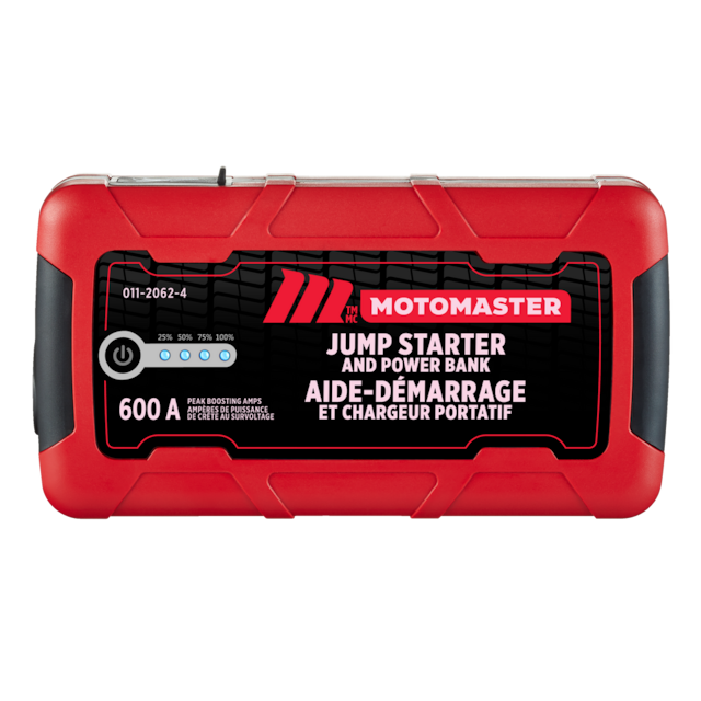 MotoMaster Booster Pack/Jump Starter & USB Power Bank, Lithiumion, 600