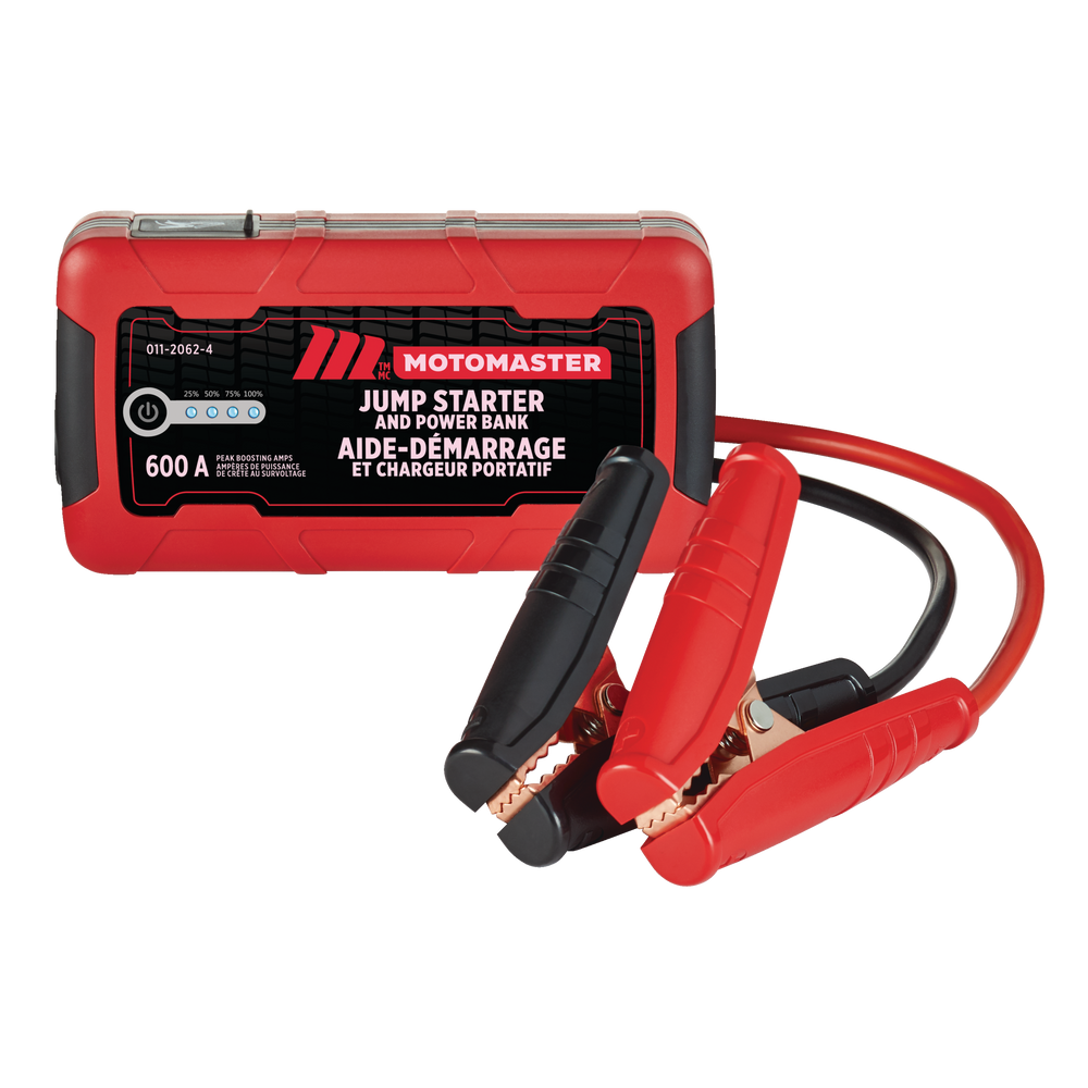 MotoMaster Booster Pack/Jump Starter & USB Power Bank, Lithiumion, 600