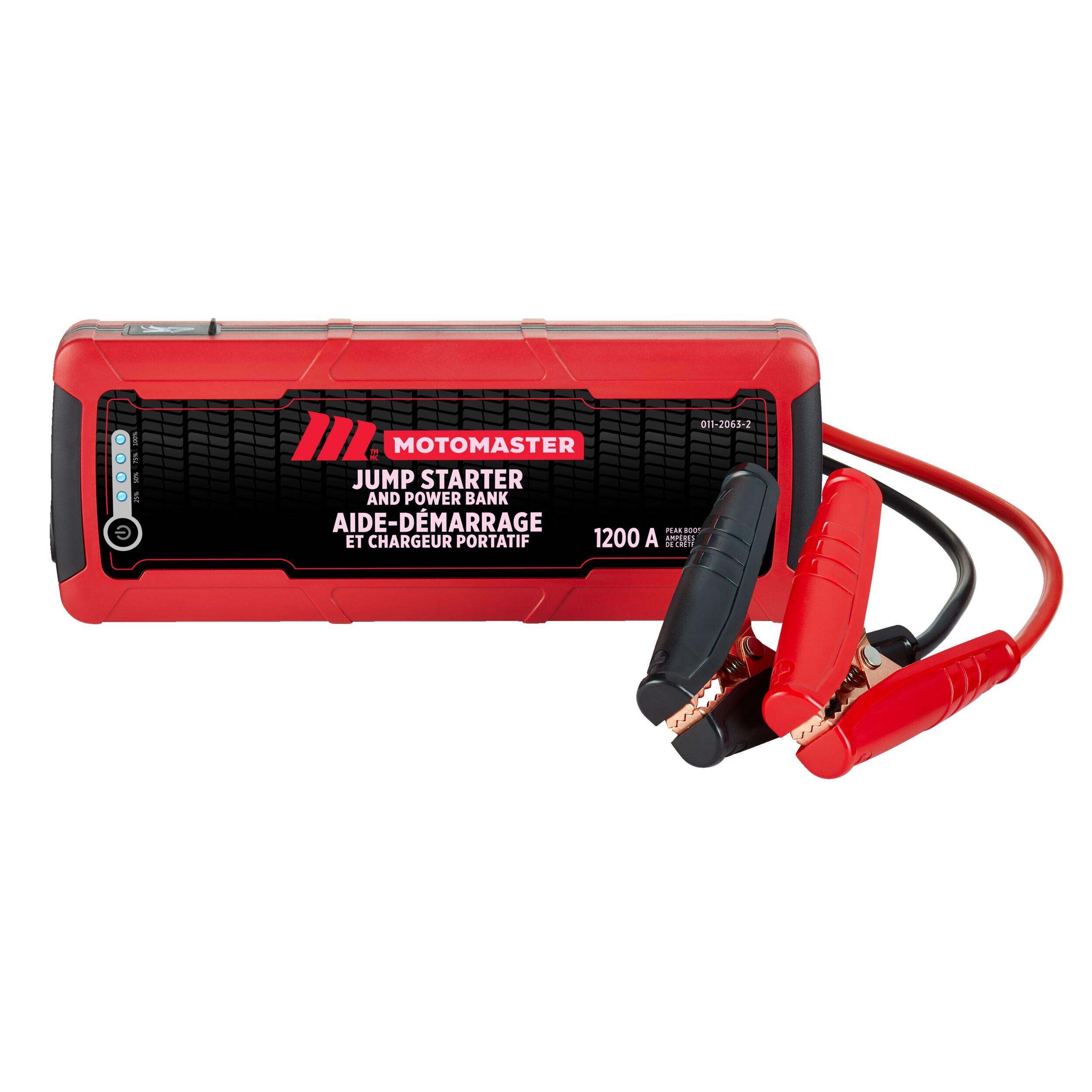 MotoMaster Booster Pack/Jump Starter & USB Power Bank, Lithium-ion, 1200-Amp, 12V Composite_or_Mixed