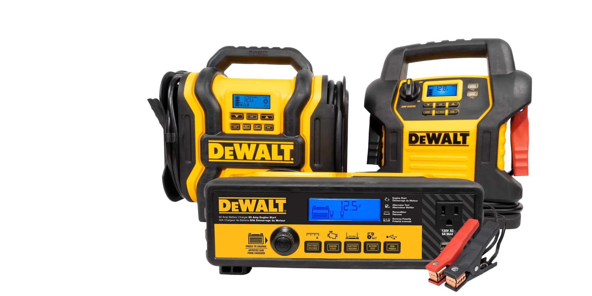 Dewalt 30 amp multi bank battery charger with 80 amp engine online start