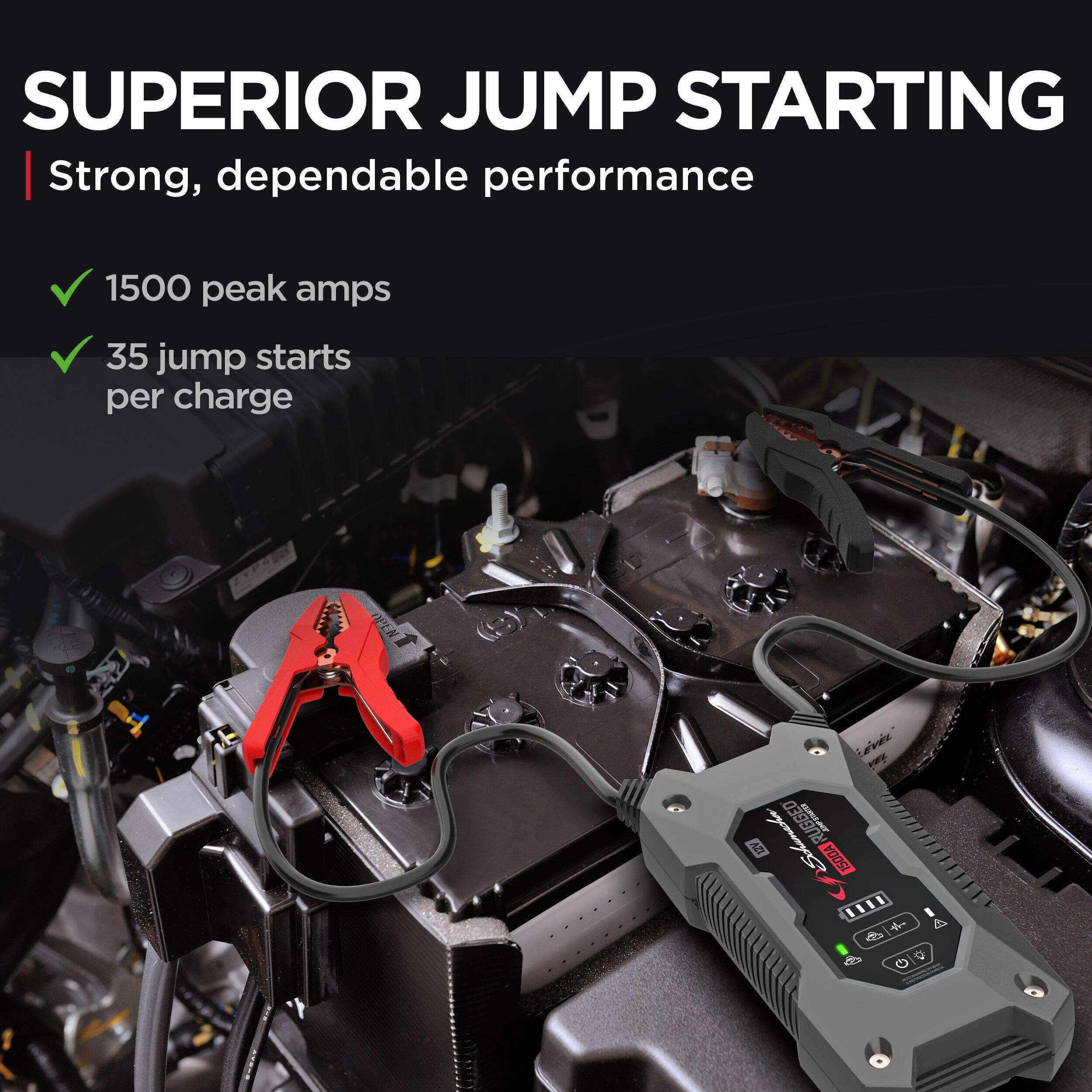 Schumacher 1500A SL1611 Lithium Rugged Jump Starter and USB Power
