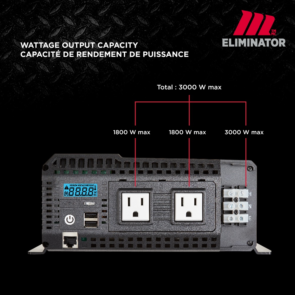 MotoMaster Eliminator Pure Sine Wave Power Inverter, Includes Battery