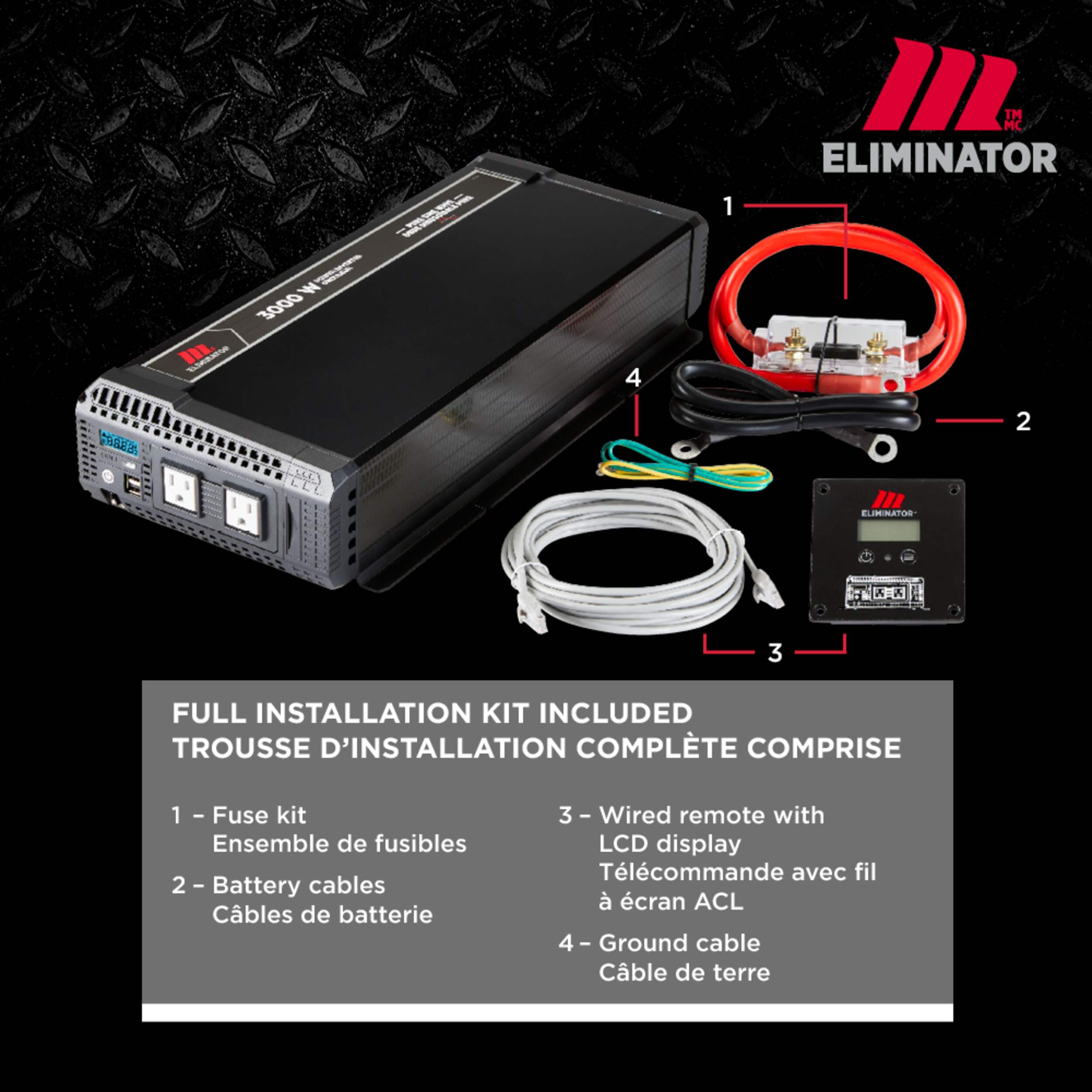 MotoMaster Eliminator Pure Sine Wave Power Inverter, Includes Battery