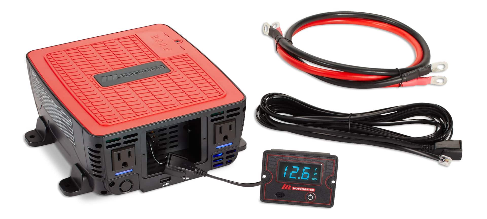 MotoMaster 750W Power Inverter with LCD Screen, Grey
