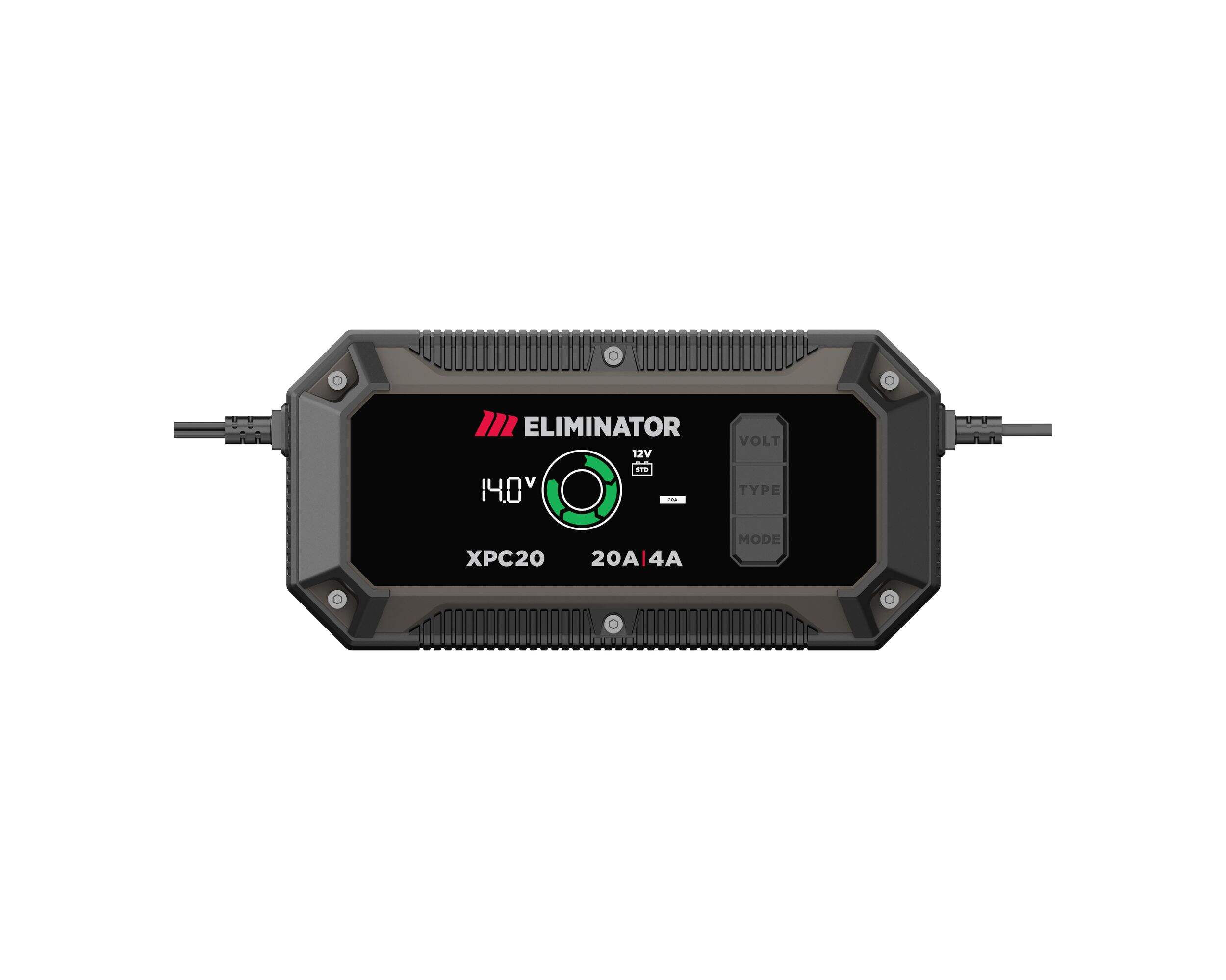 MotoMaster Eliminator Precision Series XPC20 Smart Battery Charger/Maintainer/Desulphator, 20/4-Amp, 6V/12V Overhead_Flat