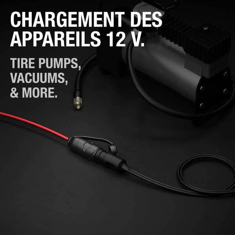 NOCO GC017 12V Socket/Plug to Battery Clamps/Eyelets Adapter Canadian