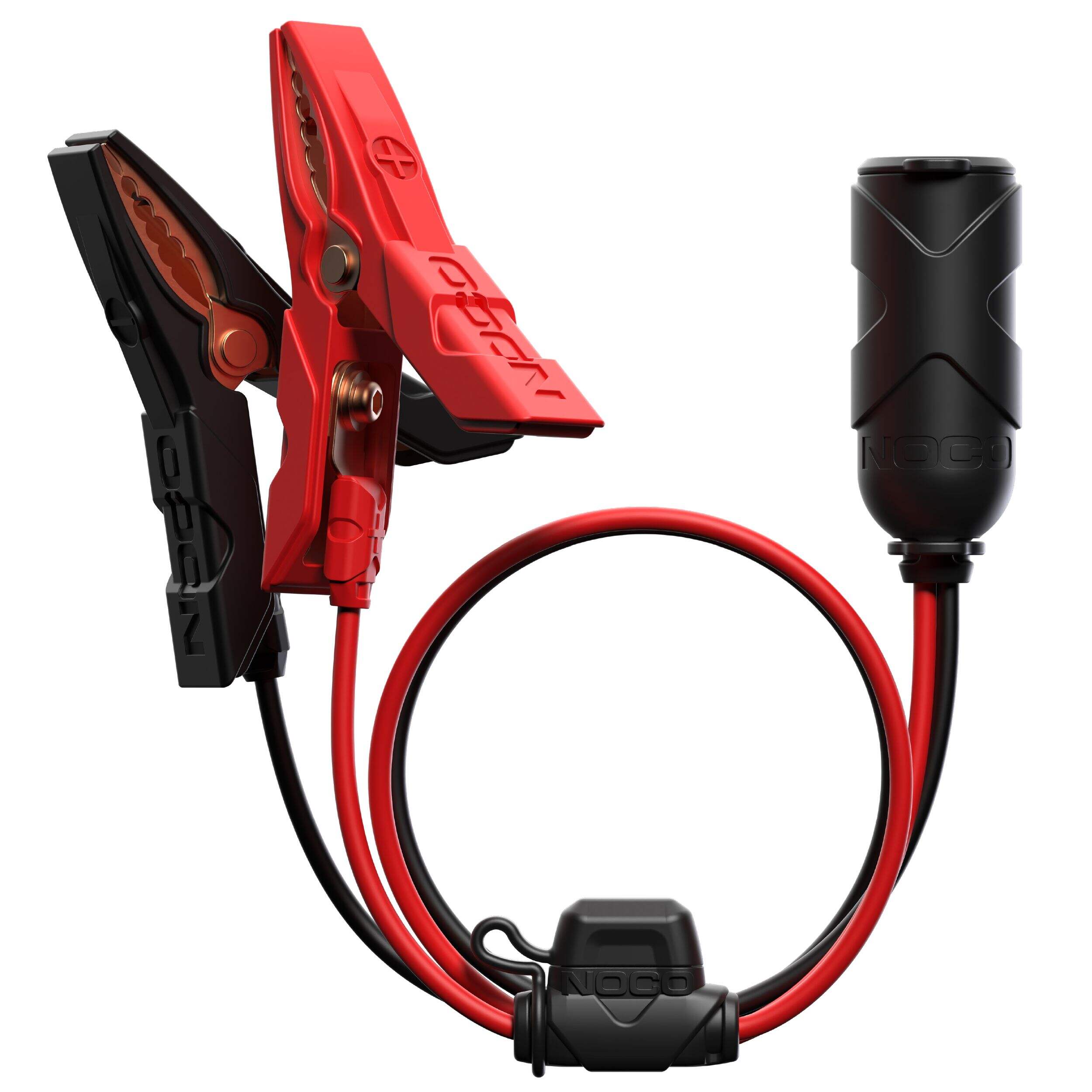 NOCO GC017 12V Socket/Plug to Battery Clamps/Eyelets Adapter Front_Flat