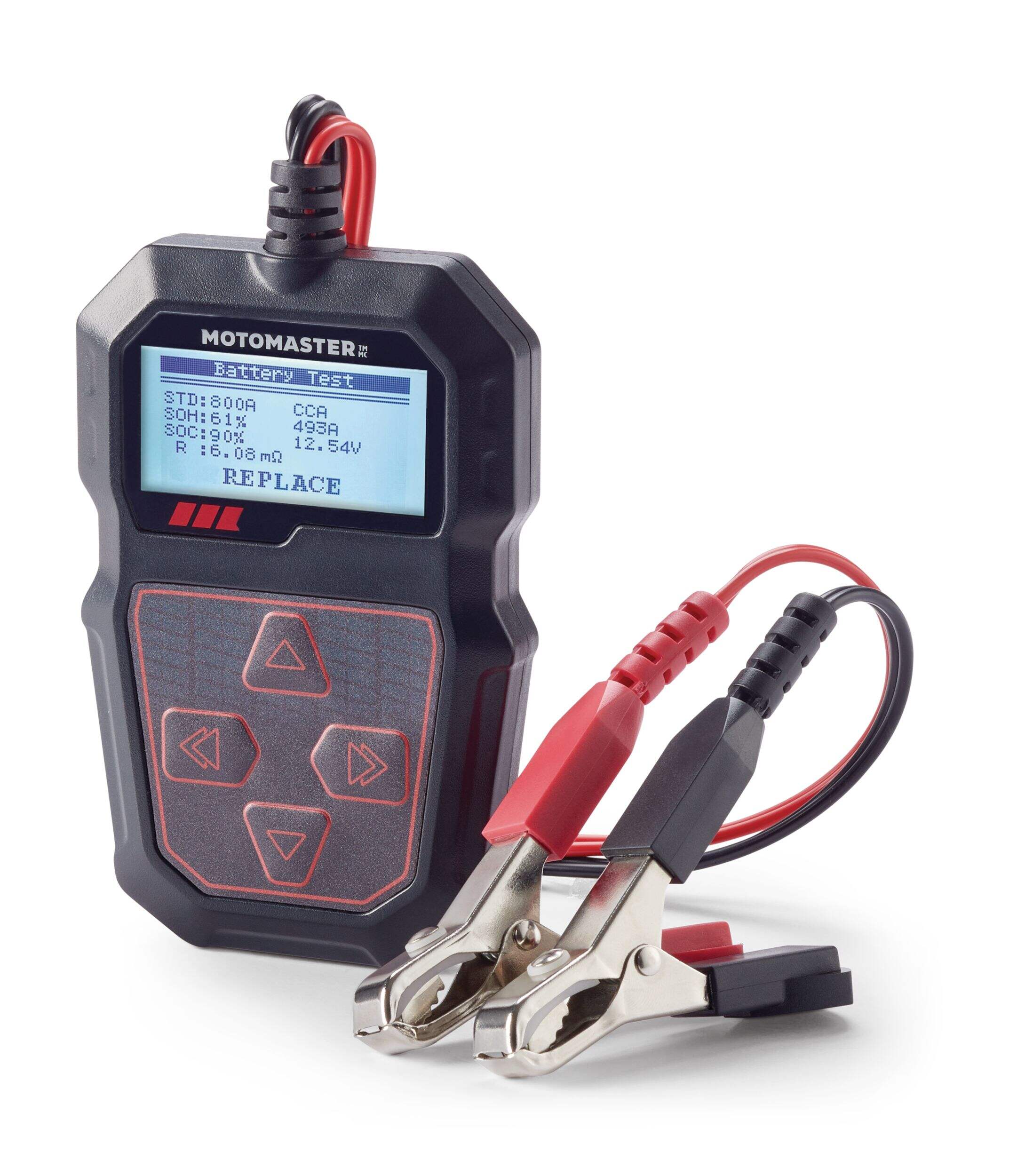 MotoMaster Digital Car Battery Tester/Analyzer, 12V Front_Angled_Left
