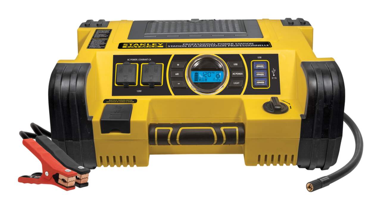 Stanley fatmax jump starter online with air compressor