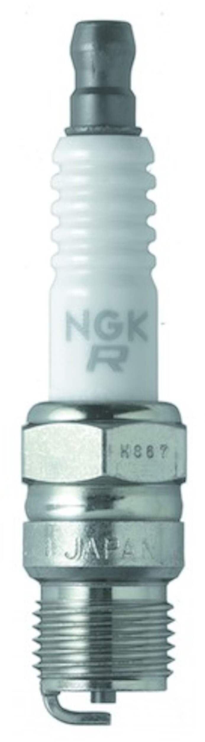 NGK BR6FS Standard Spark Plug Front_Flat