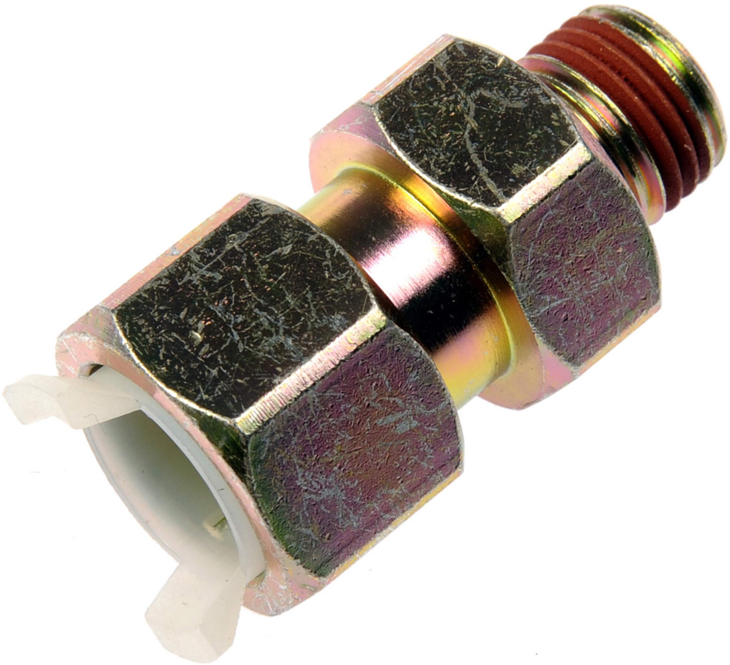 Dorman Transmission Cooler Line Connector Front_Three_Fourths_Angled_Left